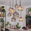 Ripoll Suspension, Boule lumineuse, Suspension Écru, Noir, 8 lumières