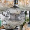 Ripoll Suspension, Boule lumineuse, Suspension Écru, Noir, 8 lumières