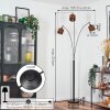 Cando Lampadaire Noir, 3 lumières