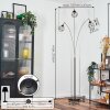 Yaak Lampadaire Nickel mat, Noir, 3 lumières