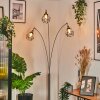Yaak Lampadaire Nickel mat, Noir, 3 lumières