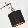 Alsen Lampadaire Nickel mat, Noir, 3 lumières