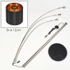 Alsen Lampadaire Nickel mat, Noir, 3 lumières