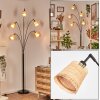 Lindberg Lampadaire Chrome, Noir, 5 lumières