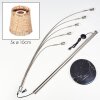 Lindberg Lampadaire Nickel mat, Noir, 5 lumières