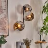 Ripoll Boule lumineuse, Applique murale Chrome, Fumé, 3 lumières
