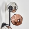 Ripoll Boule lumineuse, Applique murale Chrome, Cuivré, Fumé, 3 lumières