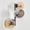 Ripoll Boule lumineuse, Applique murale Ambre, Fumé, 3 lumières