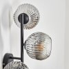 Ripoll Boule lumineuse, Applique murale Chrome, Clair, Fumé, 3 lumières