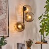 Ripoll Boule lumineuse, Applique murale Ambre, Clair, Fumé, 3 lumières