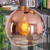 Koyoto Suspension, Boule lumineuse, Suspension grappe 30 cm Clair, Cuivré, 3 lumières