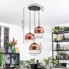 Koyoto Suspension, Boule lumineuse, Suspension grappe 30 cm Clair, Cuivré, 3 lumières