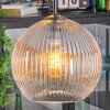 Koyoto Suspension, Boule lumineuse, Suspension grappe 30 cm Ambre, Clair, 3 lumières