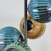 Koyoto Plafonnier, Boule lumineuse Bleu, Or, Vert, 4 lumières