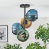 Koyoto Plafonnier, Boule lumineuse Bleu, Or, Vert, 4 lumières
