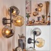Ripoll Boule lumineuse, Applique murale Ambre, Fumé, 3 lumières