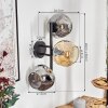 Ripoll Boule lumineuse, Applique murale Ambre, Fumé, 3 lumières