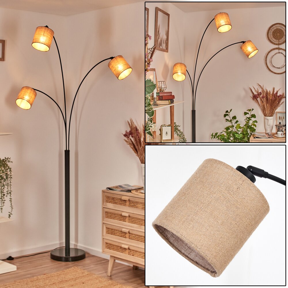 Soungou Lampadaire Noir, 3 lumières main product photo
