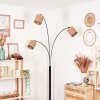 Soungou Lampadaire Noir, Blanc, 3 lumières