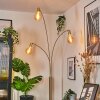 Codecreo Lampadaire Laiton, Noir, Blanc, 3 lumières