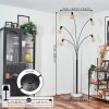 Codecro Lampadaire Chrome, Noir, Blanc, 5 lumières