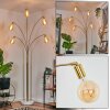 Codecro Lampadaire Laiton, Noir, Blanc, 5 lumières