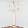 Codecro Lampadaire Laiton, Noir, Blanc, 5 lumières