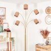 Soungou Lampadaire Laiton, Noir, Blanc, 5 lumières