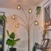 Yaak Lampadaire Laiton, Noir, Blanc, 5 lumières