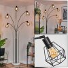 Yaak Lampadaire Noir, Blanc, 5 lumières