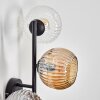 Ripoll Boule lumineuse, Applique murale Ambre, Clair, Fumé, 3 lumières