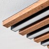 Tandragee Plafonnier LED Couleur bois, Noir, 1 lumière, Télécommandes