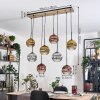 Ripoll Suspension, Boule lumineuse, Suspension Écru, Noir, 8 lumières