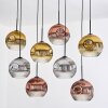 Ripoll Suspension, Boule lumineuse, Suspension Écru, Noir, 8 lumières