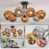 Ripoll Plafonnier, Boule lumineuse Chrome, Or, Cuivré, Fumé, 7 lumières