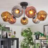 Ripoll Plafonnier, Boule lumineuse Chrome, Or, Cuivré, Fumé, 7 lumières