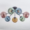 Koyoto Plafonnier, Boule lumineuse Bleu, Or, Vert, Cuivré, 7 lumières