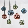 Ripoll Suspension, Boule lumineuse, Suspension Écru, Noir, 8 lumières