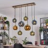 Ripoll Suspension, Boule lumineuse, Suspension Écru, Noir, 8 lumières