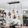 Gastor Suspension, Boule lumineuse, Suspension Ambre, Clair, Fumé, 6 lumières