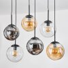 Gastor Suspension, Boule lumineuse, Suspension Ambre, Clair, Fumé, 6 lumières