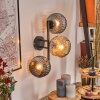 Ripoll Boule lumineuse, Applique murale Ambre, Fumé, 3 lumières