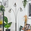 Yaak Lampadaire Chrome, Noir, 3 lumières