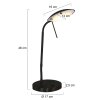 Eloi Lampe à poser Luminaires Steinhauer LED Noir, 1 lumière