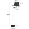 Bella Lampadaire Luminaires Steinhauer Noir, 1 lumière