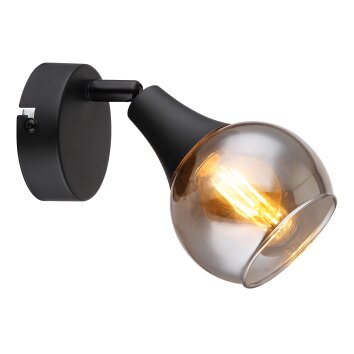 Glyptar Applique murale, Spot mural Luminaires Globo Lighting Noir, 1 lumière