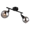 Glyptar Plafonnier, Spot de plafond Luminaires Globo Lighting Noir, 2 lumières