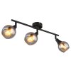Glyptar Plafonnier, Spot de plafond Luminaires Globo Lighting Noir, 3 lumières