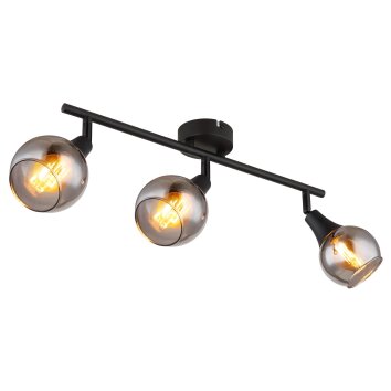 Glyptar Plafonnier, Spot de plafond Luminaires Globo Lighting Noir, 3 lumières