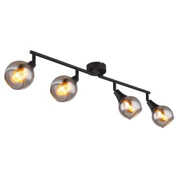 Glyptar Plafonnier, Spot de plafond Luminaires Globo Lighting Noir, 4 lumières